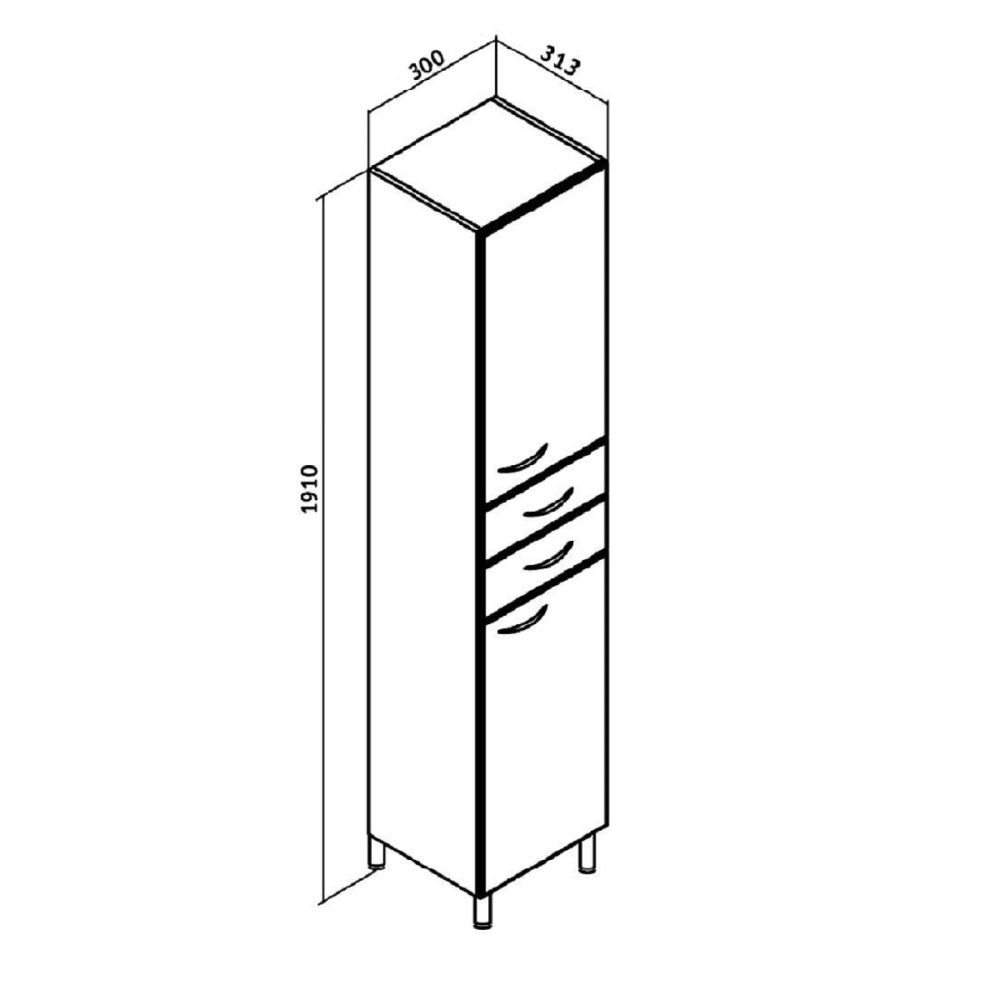 Пенал Runo правый  30 (00000000125), артикул 00000000125