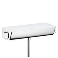 Смеситель для душа, Hansgrohe, Ecostat Select, тип открывания воды-вентильный, тип регулирования воды-термостатический картридж, тип установки-настенный, отверстия для монтажа-2, комплектация-шланговое подсоединение, цвет-белый/хром Смеситель для душа, Hansgrohe, Ecostat Select, тип открывания воды-вентильный, тип регулирования воды-термостатический картридж, тип установки-настенный, отверстия для монтажа-2, комплектация-шланговое подсоединение, цвет-белый/хром