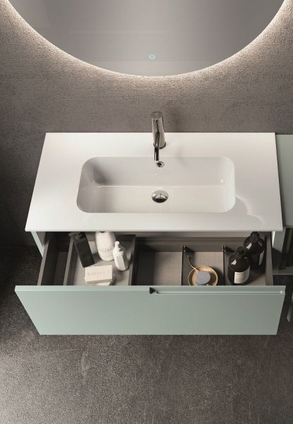 IBC, раковина из минерального литья 90 см c отверстием под смеситель, цвет белый