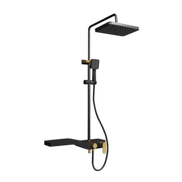 Душевая система Fixsen WAVE FX-9400B, черная+золото