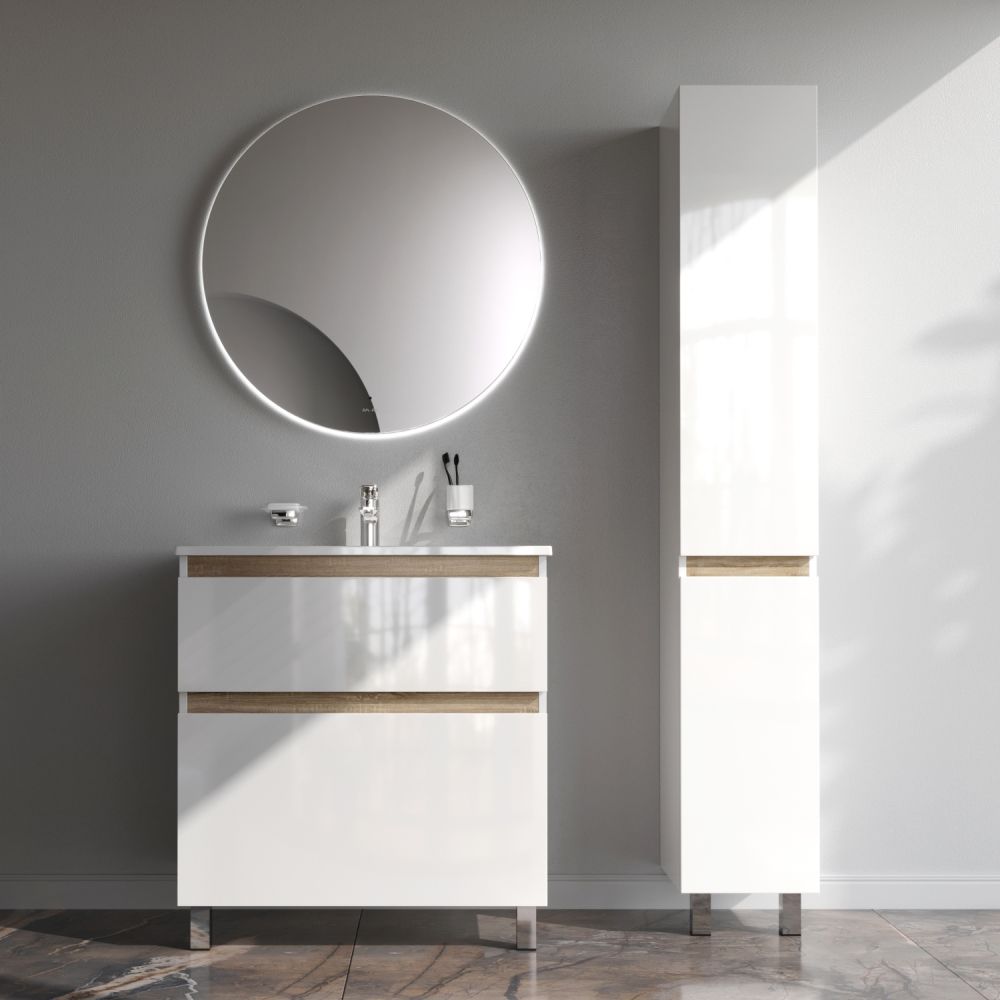 M85AFSX0802WG X-Joy, База под раковину, напольная, 80 см, 2 ящика, белый глянец M85AFSX0802WG X-Joy, База под раковину, напольная, 80 см, 2 ящика, белый глянец