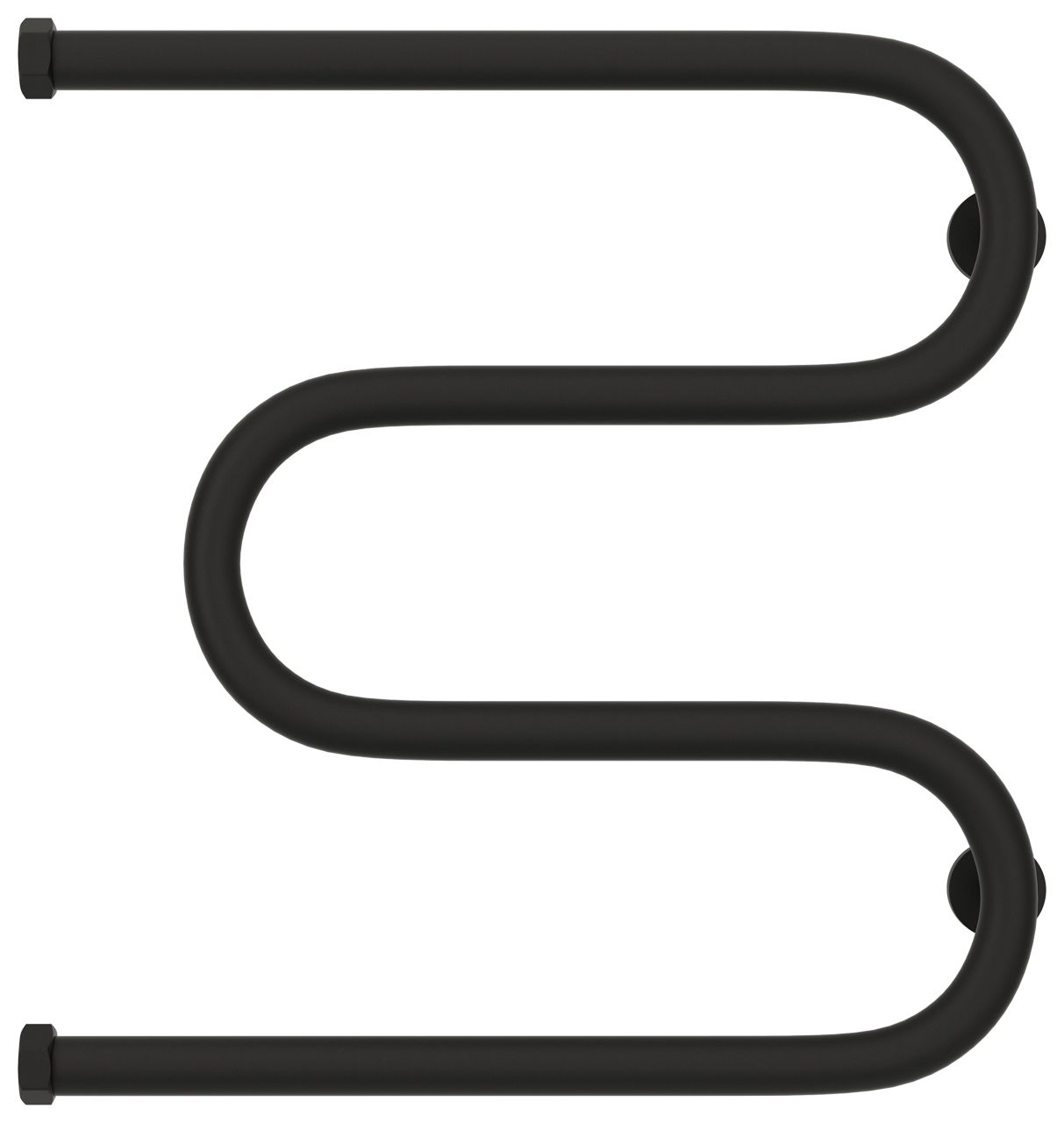 Полотенцесушитель водяной "М-обр.+" 500х500 Н. Г. 1" (МУАР Темный Титан)