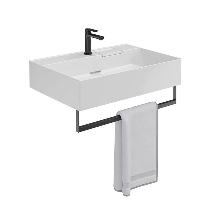 Раковина LOGICA мебельная\подвесная с одним отверстием 70, белая глянцевая