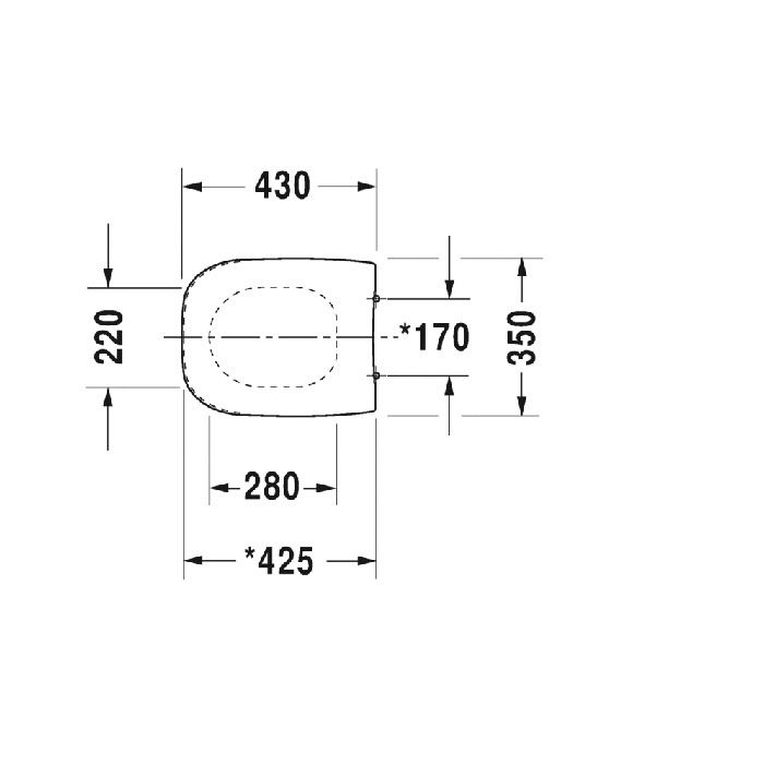 Сиденье для унитаза, Duravit, D-Code, с крышкой, ширина, мм-355, глубина, мм-425, высота, мм-30, тип шарниров-без SoftClose, материал шарниров-нержавеющая сталь, цвет шарниров-хром, декор-без декора, цвет-белый
