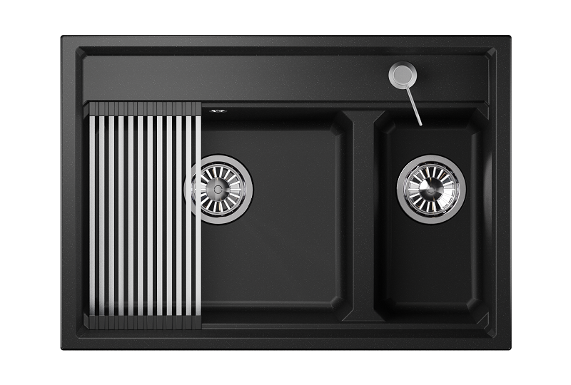 Кухонная мойка Granula 7302, ЧЁРНЫЙ, артикул 7302, ЧЁРНЫЙ