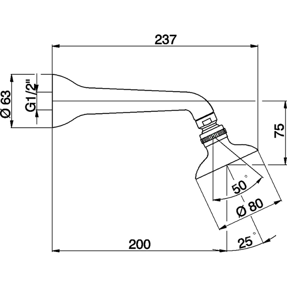 CISAL Arcana Душевая лейка для настенного крепления, цвет золото