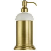 MIRELLA Дозатор жидкого мыла настольный, керамика/бронза