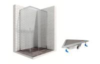 Душевой уголок Ambassador Queen 11011106R-ST4, прямоугольный, угловой трап, 120х80