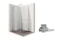 Душевой уголок Ambassador Nord 13011104-MA1, квадратный, точечный трап, 100х100
