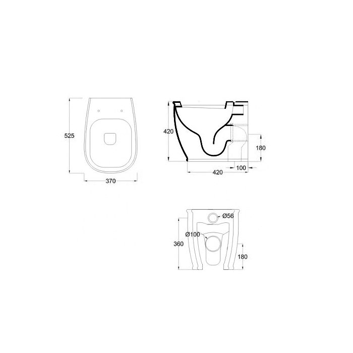 Artceram AZULEY/ATELIER сиденье для унитаза, цвет белый матовый с шарнирами хром (микролифт)