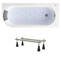 Аэромассажный комплект 4 в 1 Lavinia Boho Art II 363540A0, акриловая ванна 170x72,5 см (правый разворот), ножки с монтажным набором, подголовник, аэромассаж