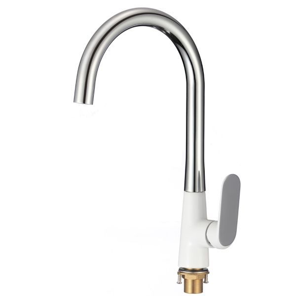 Смеситель для кухни Savol SK-H6004, хром/белый