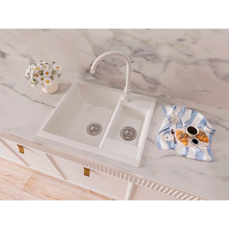 Кухонная мойка Dr. Gans АСТРА 25.065.D0620.401, белый, артикул 25.065.D0620.401