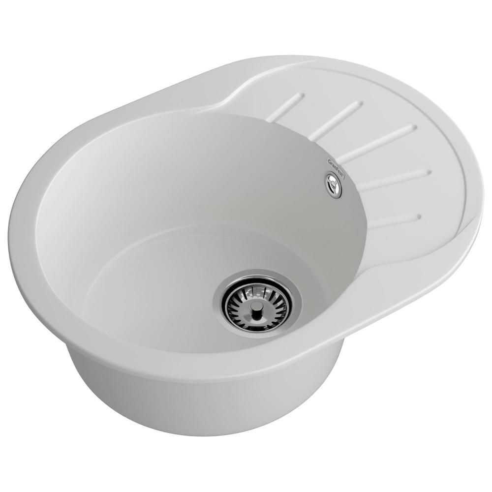 Кухонная мойка GranFest RONDO 580L, иней, артикул R-580L иней