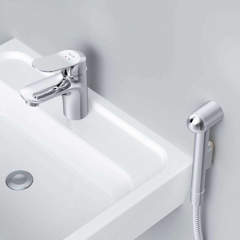 F85C03000 Sunny, смеситель для умывальника с гиг.душем, хром, шт F85C03000 Sunny, смеситель для умывальника с гиг.душем, хром, шт