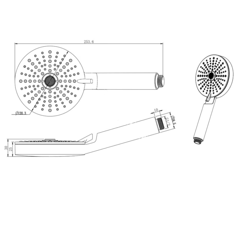 Душевая лейка Savol SK-SP07, хром