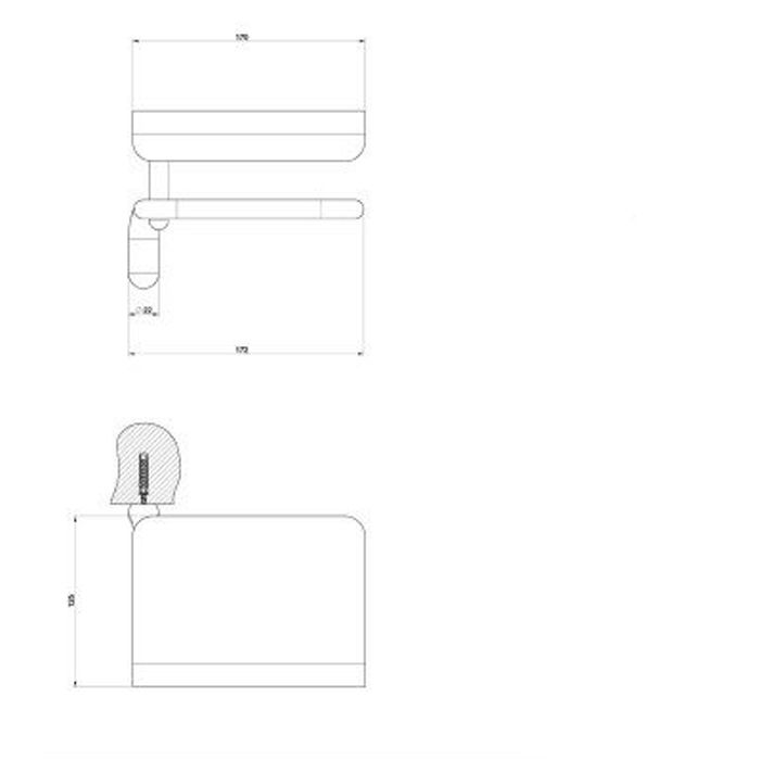 Gessi Goccia Держатель для туалетной бумаги с крышкой, цвет: хром Gessi Goccia Держатель для туалетной бумаги с крышкой, цвет: хром
