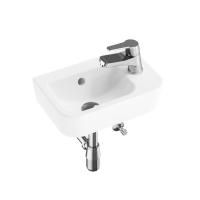 Комплект 5 в 1 Lavinia Boho One 21510489, подвесная фарфоровая раковина 37 см, смеситель, латунный сифон, донный клапан quick-clac, угловые вентили 2 шт.