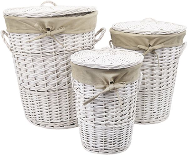 Корзина для белья WasserKRAFT Aller 44x44x55 WB-106-L с крышкой Белая Корзина для белья WasserKRAFT Aller 44x44x55 WB-106-L с крышкой Белая