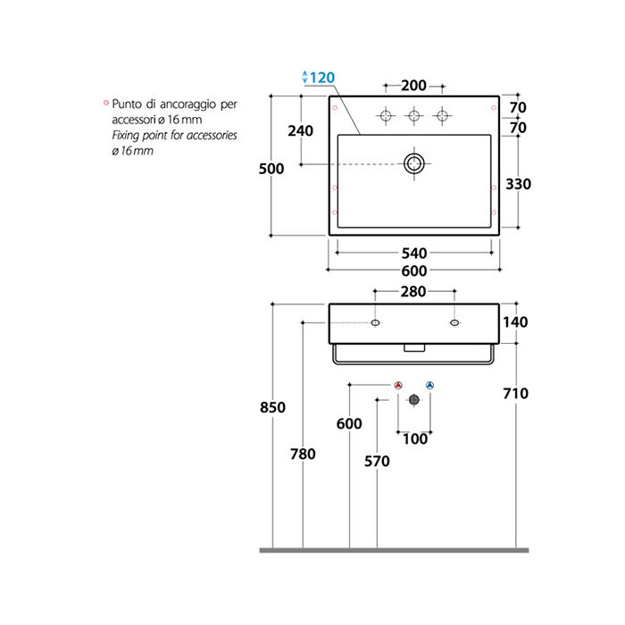 Globo Le Pietre Раковина накладная 60*50*14 см, цвет вулканический серый