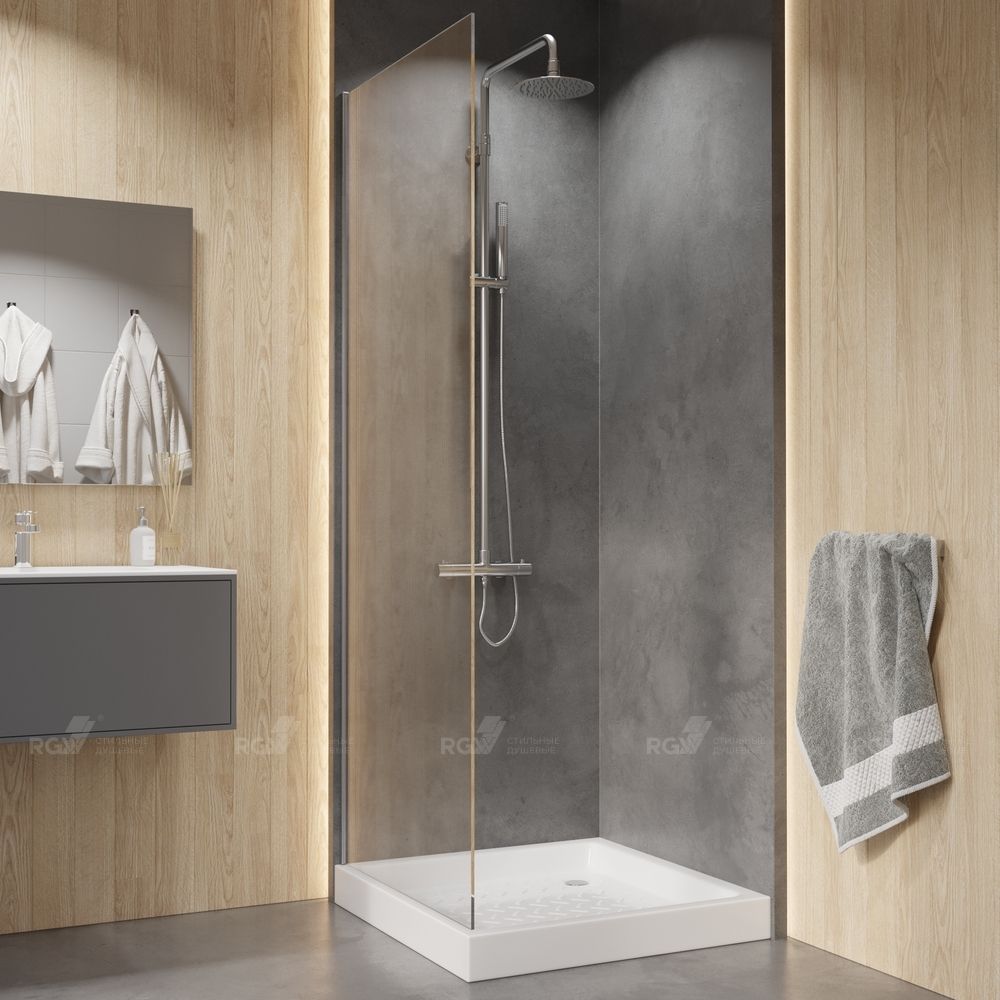 Душевой поддон квадратный керамический RGW CR Белый (900x900)