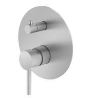 Plumberia Selection IXO Внешняя часть встраив. смесителя д. душа на 2-3 вых.с мех. девиатор, использ.с Box INT9036, накл.d.170mm нерж.сталь, браш.хром