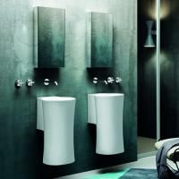 Azzurra Nativo Раковина подвесная 35х37хh62см без отв. под смеситель, с креплением, цвет белый