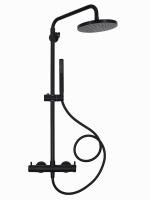 AQM 8001MB Душевая система для душа со смесителем, Матовый Чёрный