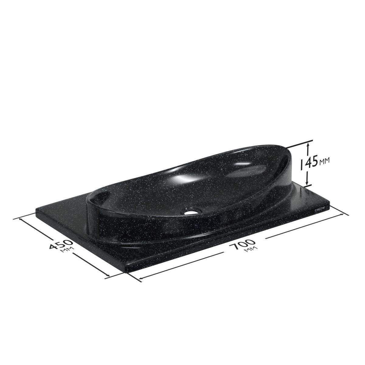 Умывальник "Вега 70" литой мрамор, млечный путь, W