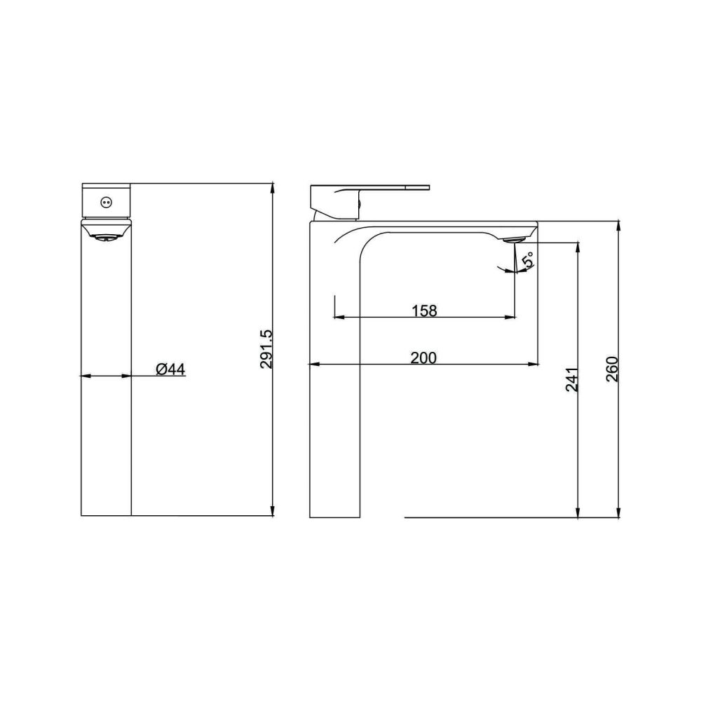 Смеситель для раковины FASHUN A5185, хром