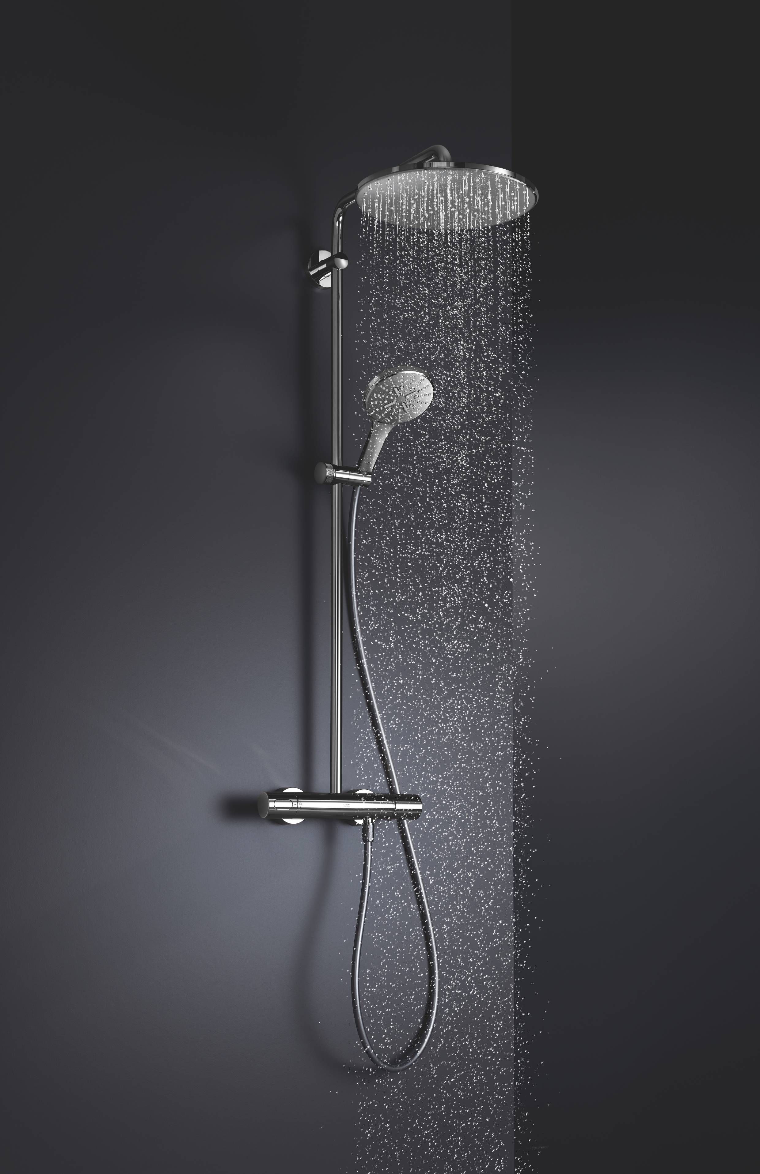 Душевая система GROHE Rainshower SmartActive 310 Mono, круглый, 1 режим струи, с термостатом, хром (26647000)