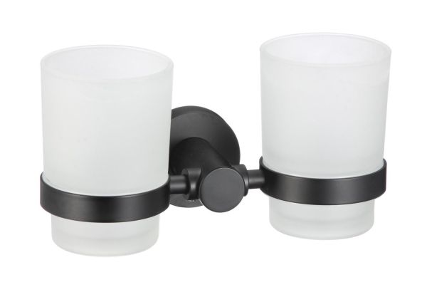 Стакан для ванной комнаты двойной Savol S-005668H, черный
