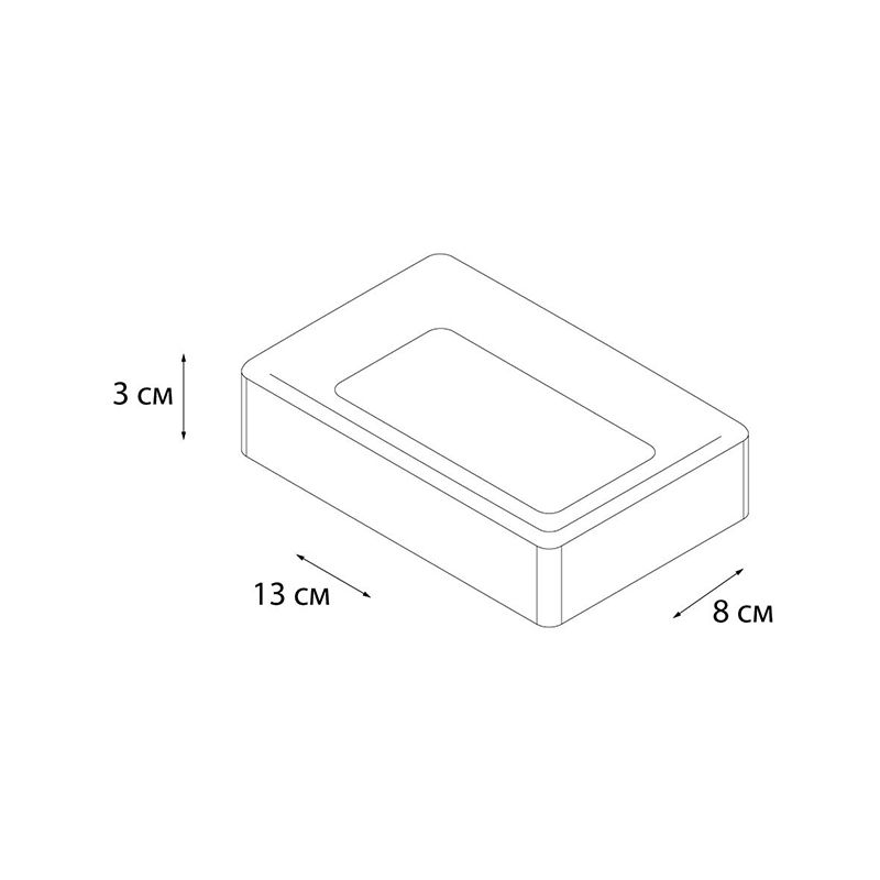 Мыльница FIXSEN DONY FX-232-4, белый/голубой, артикул FX-232-4