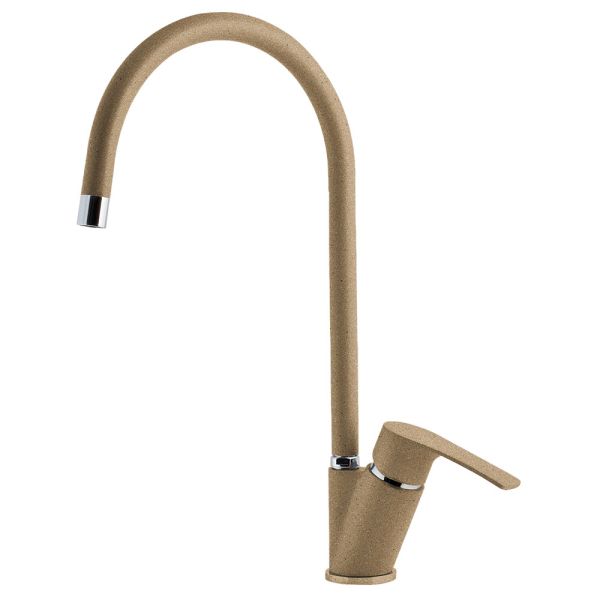 Смеситель для кухни GranFest 5023, песочный