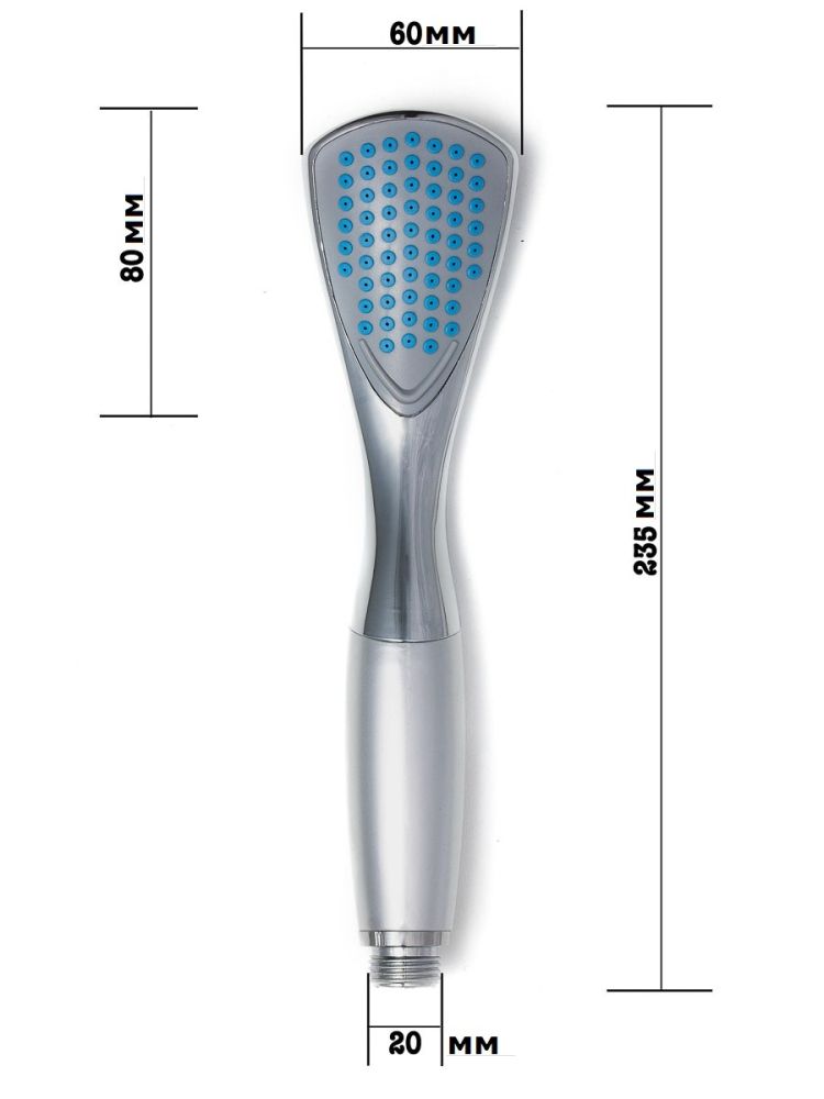 Лейка для душа ПСМ треугольная 60мм (PSM-1056B), артикул PSM-1056B