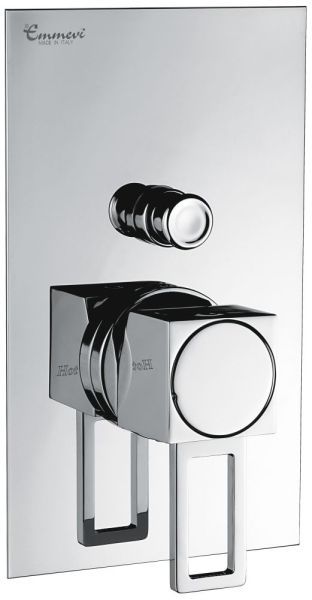 Emmevi Siris, однорычажный встраиваемый смеситель для душа, ручка со стержнем, с дивертером на 2 выхода, цвет хром
