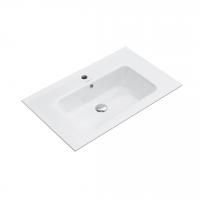 Раковина PIANO подвесная/мебельная 75, белая глянцевая