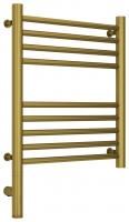 Полотенцесушитель электрический "БОГЕМА 3.0" прямая 500х400 / МЭМ левый (Состаренная латунь)