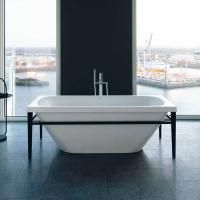 Duravit XViu Ванна отдельностоящая 1600х800мм, акриловая бесшовная панель, слив-перелив,, цвет: матовый черный