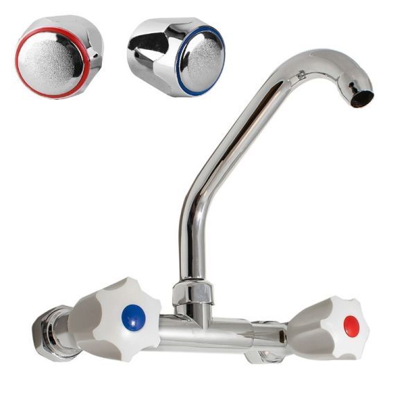 Настенный смеситель для кухни Сантаком 100007с, хром