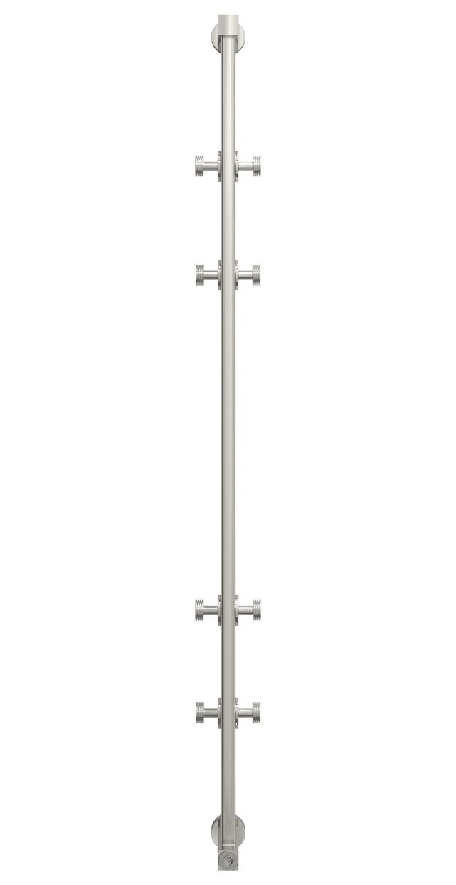 Полотенцесушитель, Сунержа, Хорда 4.0, электрический, ширина, мм-50-98, глубина, мм-166, высота, мм-1250, межосевое расстояние-1200, нагревательный элемент-греющий кабель, подключение-нижнее справа/слева, электрокомплект-МЭМ, мощность, Вт-65, материал-нер