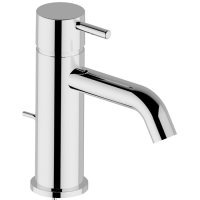 Смеситель для раковины, Cisal, Less New, тип открывания воды-однорычажный, отверстия для монтажа-1, высота, мм-164, вынос излива, мм-120, донный клапан-есть, тип подводки-гибкая, стандарт подвода воды-3/8", цвет-Chrome