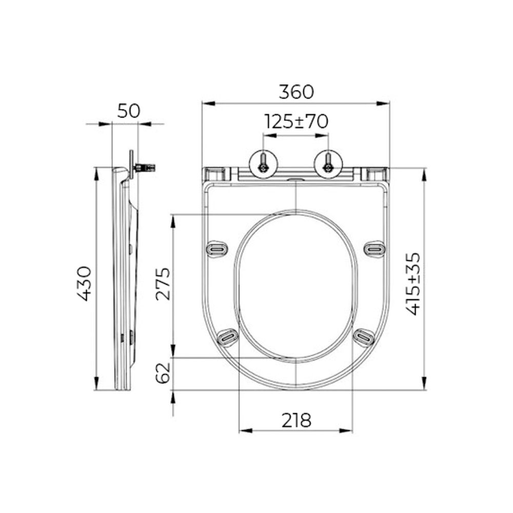 Крышка-сиденье для унитаза Terminus Аврора 91S01-11W, белый, артикул 91S01-11W