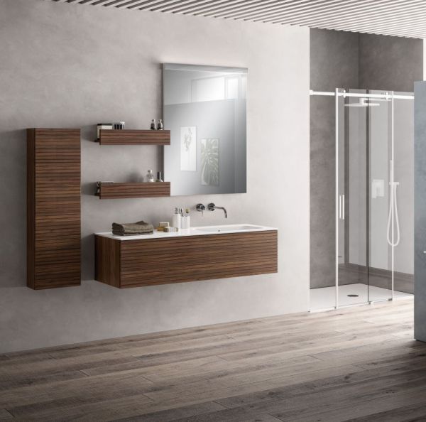 Комплект мебели IBC Diana, 1400 мм правый, цвет орех