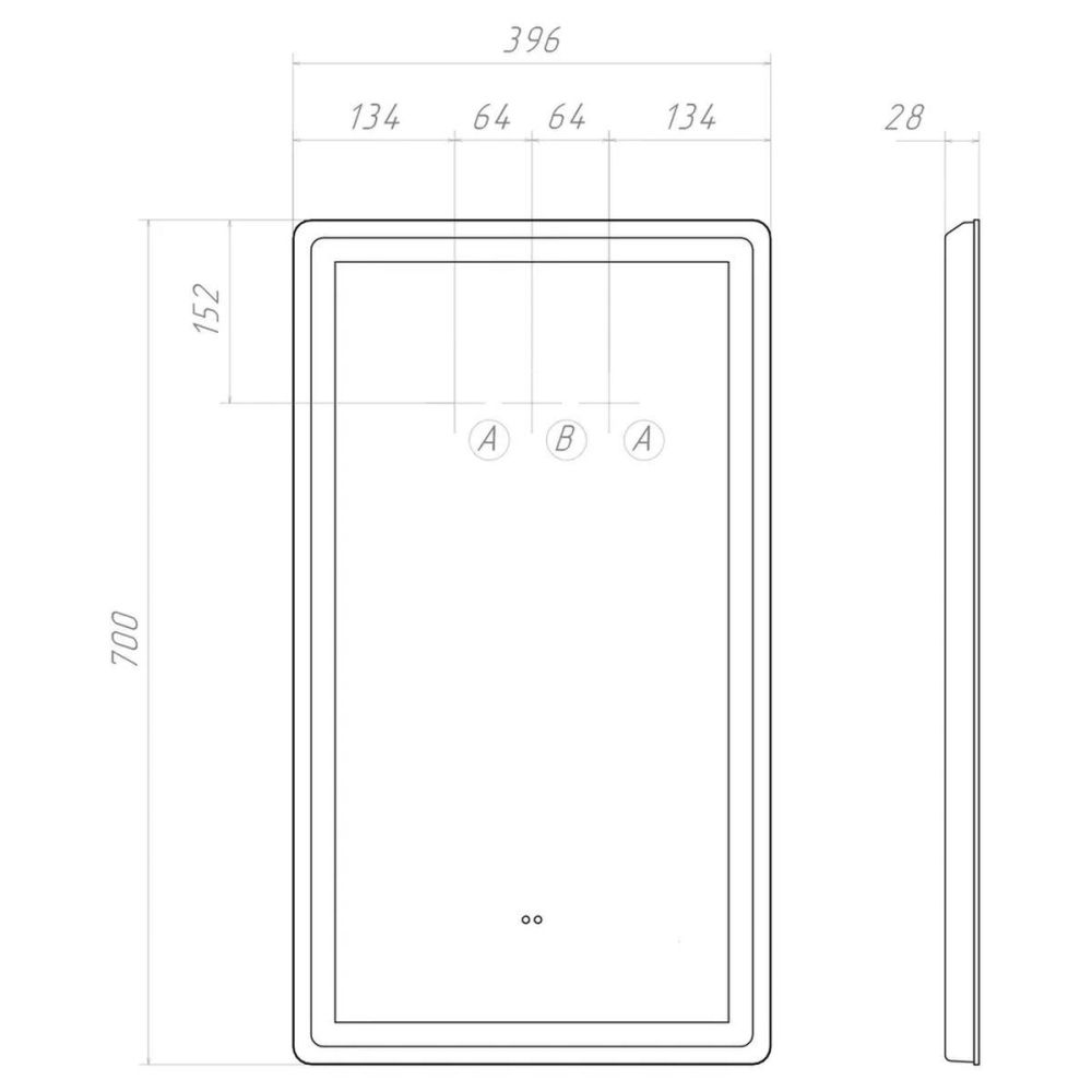 Зеркало VIGO Geometry Classic 400, артикул 068
