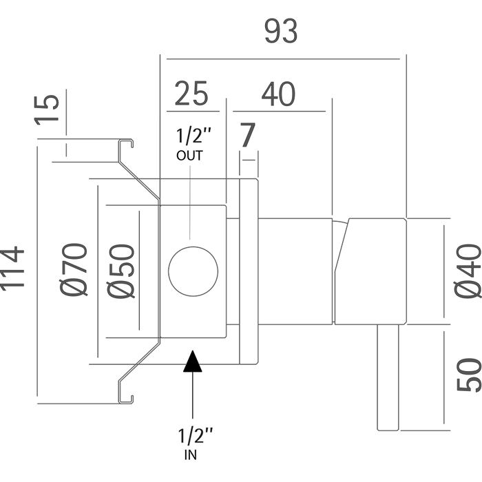 CISAL Xion Переключатель на 2 положения,внешняя и внутренняя части в комплекте, цвет нержавеющая сталь