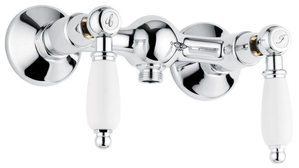 Emmevi Deco Ceramic, двухрычажный смеситель для душа, без набора для душа, хром