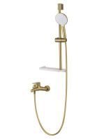 Смеситель для ванны с душевым гарнитуром WONZON & WOGHAND ALFA, Брашированное золото (WW-AE3201-BG)