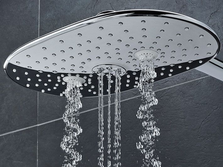 Верхний душ с кронштейном GROHE Rainshower DUO 360 мм, хром (26254000) Верхний душ с кронштейном GROHE Rainshower DUO 360 мм, хром (26254000)