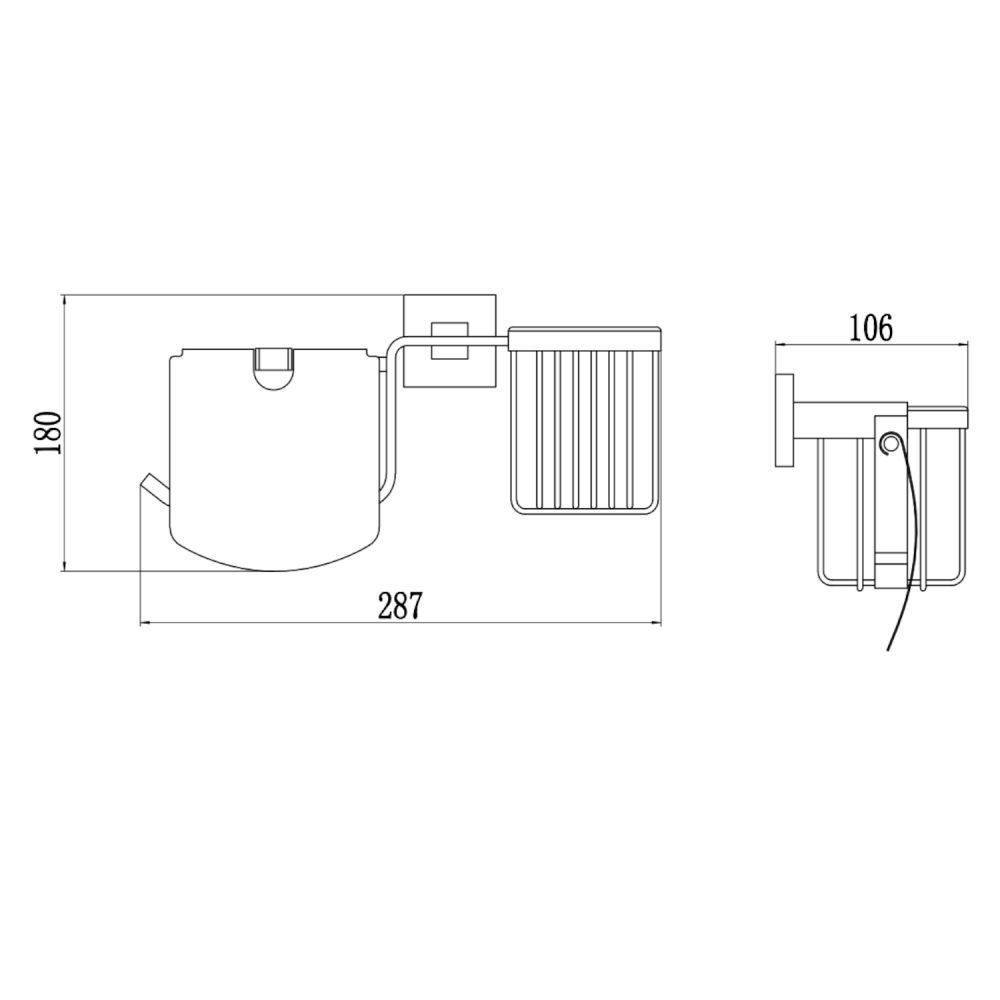 Держатель для туалетной бумаги и освежителя Savol S-L06551A, хром, артикул S-L06551A